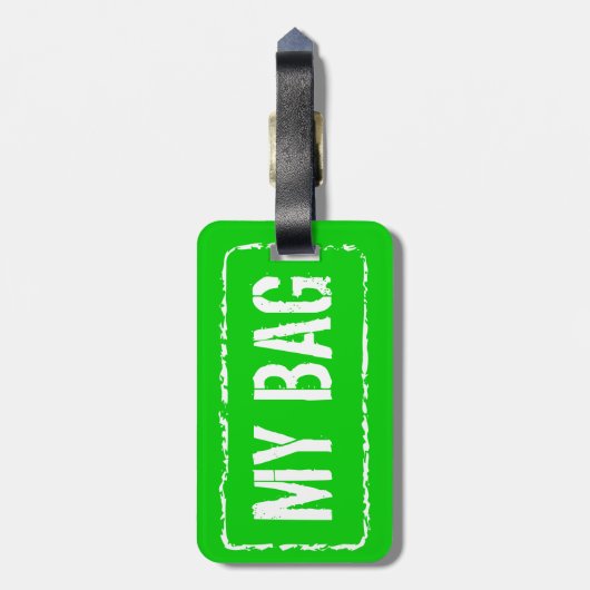 Kleurrijke bagagelabels | Kleuren aanpassen (Achterkant verticaal)