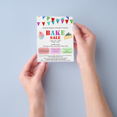 Kleurrijke Bak- of Cakeverkoop Fondsenwerving Flyer (Hand)