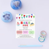 Kleurrijke Bak- of Cakeverkoop Fondsenwerving Flyer (Enkel)