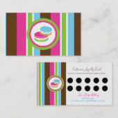 Kleurrijke Bakkerij Macaroons Klantenloyaliteit Ka Klantenkaartje (Voorkant / Achterkant)