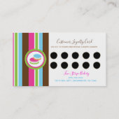 Kleurrijke Bakkerij Macaroons Klantenloyaliteit Ka Klantenkaartje (Achterkant)