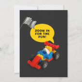 Kleurrijke Baksteen Racers Verjaardag Kaart (Achterkant)