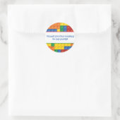 Kleurrijke Bakstenen Bouwblokken Verjaardagsfeest  Ronde Sticker (Tas)
