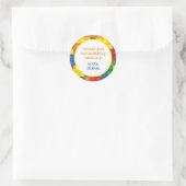 Kleurrijke Bakstenen Bouwblokken Verjaardagsfeest  Ronde Sticker (Tas)