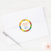 Kleurrijke Bakstenen Bouwblokken Verjaardagsfeest  Ronde Sticker (Envelop)