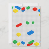 Kleurrijke Bakstenen Bouwblokken voor Kinderen  Bedankkaart (Achterkant)