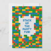 Kleurrijke bakstenen kasteel verjaardagsfeest ontw kaart (Achterkant)