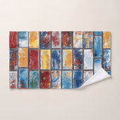Kleurrijke bakstenen muur bad handdoek (Handdoek)