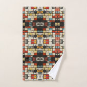 Kleurrijke bakstenen muur bad handdoek (Handdoek)