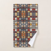 Kleurrijke bakstenen muur bad handdoek (Handdoek)