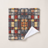 Kleurrijke bakstenen muur bad handdoek (Wasdoekje)