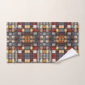 Kleurrijke bakstenen muur bad handdoek (Handdoek)