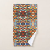 Kleurrijke bakstenen muur bad handdoek (Handdoek)