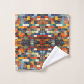 Kleurrijke bakstenen muur bad handdoek (Wasdoekje)