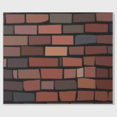 Kleurrijke Bakstenen Muur Cadeaupapier (Vlak)