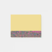 Kleurrijke bakstenen muur textuur rand post-it® notes (Voorkant)