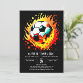 Kleurrijke bal online voetbal verjaardag kaart (Staand voorkant)