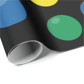 Kleurrijke bal zwart patroon cadeaupapier (Rol Hoek)