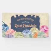 Kleurrijke ballen van garen breien ambacht show ca spandoek (Horizontaal)