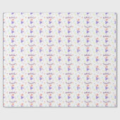 Kleurrijke Ballerina Girls 'Verjaardagspatroon Cadeaupapier (Vlak)