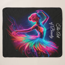 Kleurrijke ballerina neon art bohemian mooie danse
