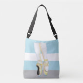 Kleurrijke Ballet Schoenen Illustratie Crossbody Tas (Voorkant)