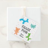 Kleurrijke ballon dieren verjaardagsfeestje dank u bedankjes labels (In situ)