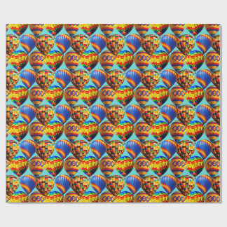 Kleurrijke ballon festival collage cadeaupapier