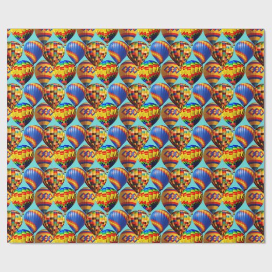 Kleurrijke ballon festival collage cadeaupapier (Vlak)