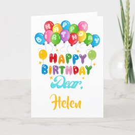 Kleurrijke ballon Happy Birthday Kaart