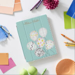 kleurrijke ballon : schattig monogram iPad cover<br><div class="desc">kleurrijke partijballonnen met pastelachtergronden in verschillende kleuren waaruit je kunt kiezen en je eigen monogram .</div>