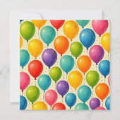 Kleurrijke ballon verjaardagskaart! feestdagenkaart (Voorkant)