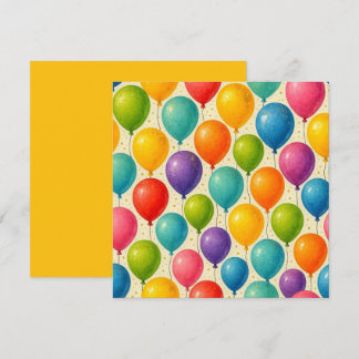 Kleurrijke ballon verjaardagskaart! feestdagenkaart