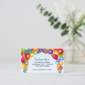 Kleurrijke ballonarm visitekaartje (Staand voorkant)