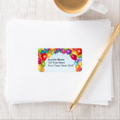 Kleurrijke ballonboog etiket (Insitu)