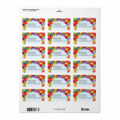 Kleurrijke ballonboog etiket (Full Sheet)