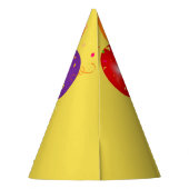 Kleurrijke Ballonbundel en Confetti Verjaardag Feesthoedjes (Achterkant)