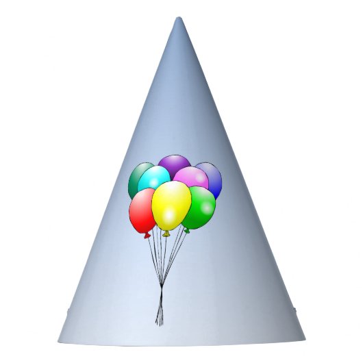 Kleurrijke balloncluster feesthoedjes (Voorkant)