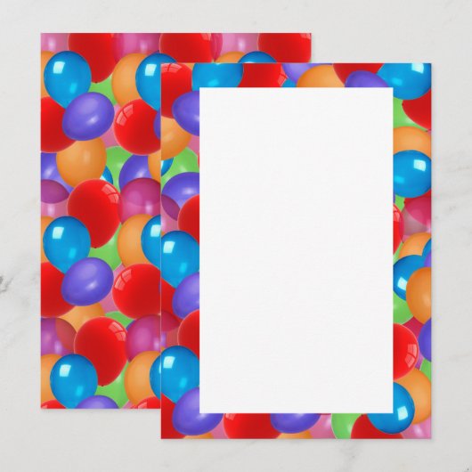 Kleurrijke ballonnen (Voorkant / Achterkant)