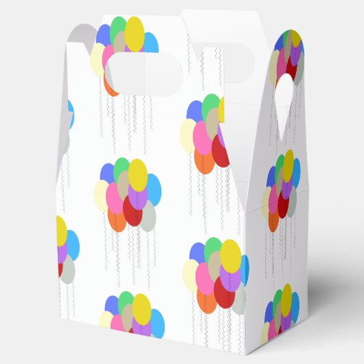 Kleurrijke ballonnen bedankdoosjes (Geopend)