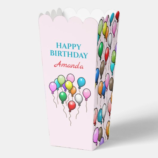 Kleurrijke ballonnen bedankdoosjes (Voorkant)