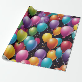 Kleurrijke ballonnen cadeaupapier