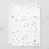 Kleurrijke ballonnen & Confetti | Douanepartij Kaart (Achterkant)