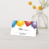 Kleurrijke Ballonnen & Confetti Verjaardag Feestta Plaatskaartje (Achterkant)