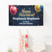 Kleurrijke Ballonnen Custom Retirement Party Banne Spandoek (Insitu)