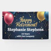 Kleurrijke Ballonnen Custom Retirement Party Banne Spandoek (Horizontaal)