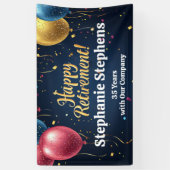 Kleurrijke Ballonnen Custom Retirement Party Banne Spandoek (Verticaal)