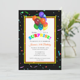 Kleurrijke ballonnen en Confetti | Verzekeringspar Kaart