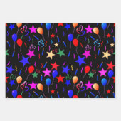 Kleurrijke ballonnen en sterren inpakpapier vel (Voorkant 3)