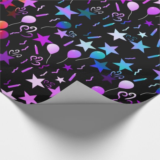 Kleurrijke ballonnen en sterren Verpakkingspapier Cadeaupapier (Hoek)